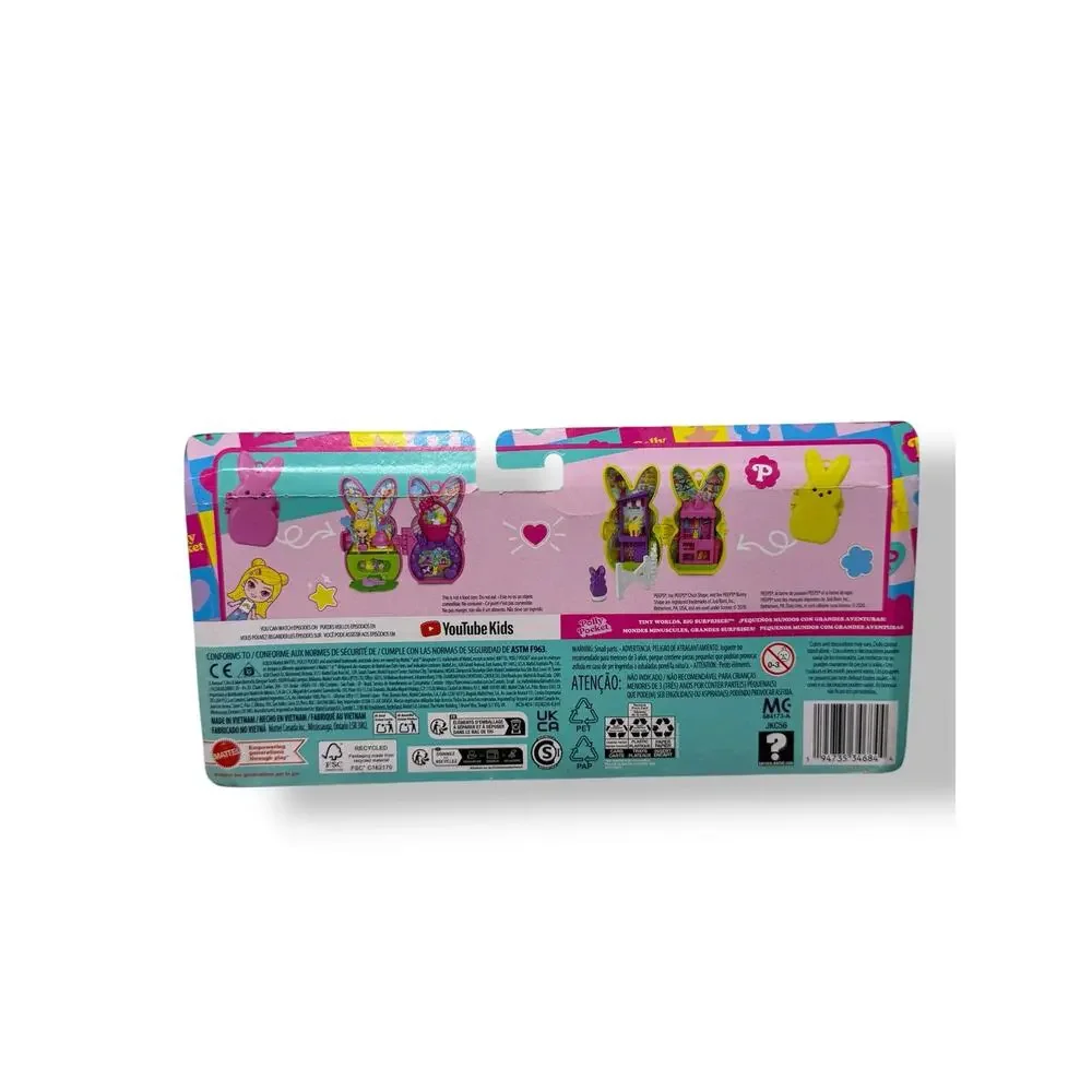 Polly‎ Pocket X Peeps Doll & 2 Playsets Compact Keychain Clip NEW